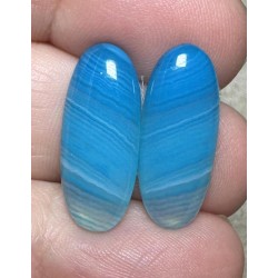 Oval 21x9mm Coloured Agate Cabochon Pair 53