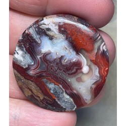 Round 35x35mm Natural Crazy Lace Agate Cabochon 28