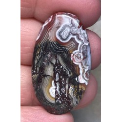 Oval 37x21mm Natural Crazy Lace Agate Cabochon 36