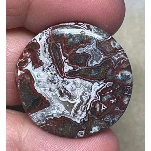 Round 28x28mm Natural Crazy Lace Agate Cabochon 74