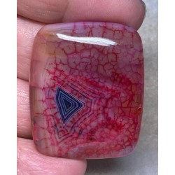 Rectangle 41x34mm Dragon Vein Agate Cabochon 28