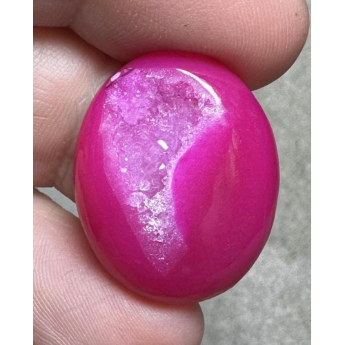 Oval 26x21mm Druzy Window Agate Cabochon 20