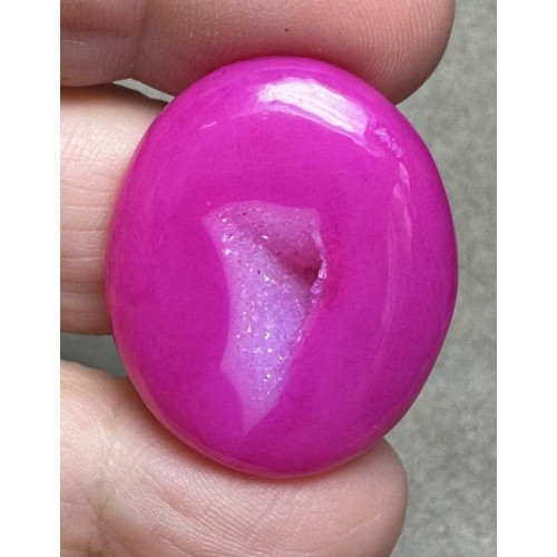 Oval 30x25mm Druzy Window Agate Cabochon 35