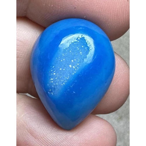 Teardrop 24x18mm Druzy Window Agate Cabochon 38