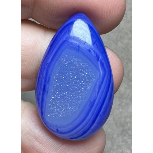 Teardrop 32x19mm Druzy Window Agate Cabochon 42