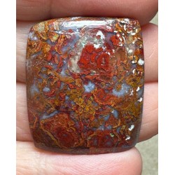 Rectangle 30x25mm Hungarian Agate Cabochon 23