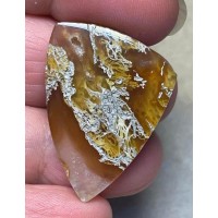 Freeform 34x25mm Natural Lichen Moss Agate Cabochon 39