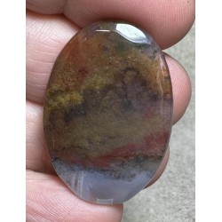 Oval 34x24mm Red Moss Agate Cabochon 26