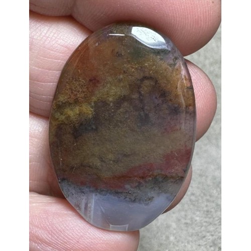 Oval 34x24mm Red Moss Agate Cabochon 26