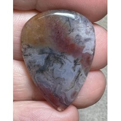 Teardrop 32x22mm Red Moss Agate Cabochon 33