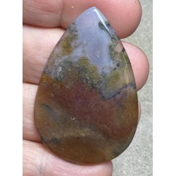 Teardrop 47x31mm Red Moss Agate Cabochon 35