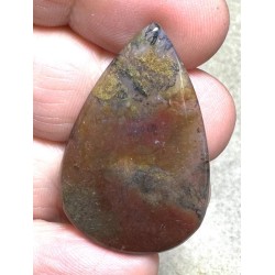 Teardrop 36x23mm Red Moss Agate Cabochon 38