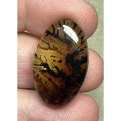 Oval 30x18mm Scenic Dendrite Agate Doublet Cabochon 02