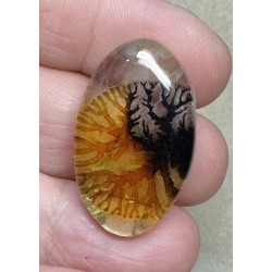 Oval 31x19mm Scenic Dendrite Agate Doublet Cabochon 06