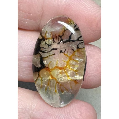 Oval 32x18mm Scenic Dendrite Agate Doublet Cabochon 15