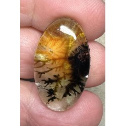 Oval 29x17mm Scenic Dendrite Agate Doublet Cabochon 29