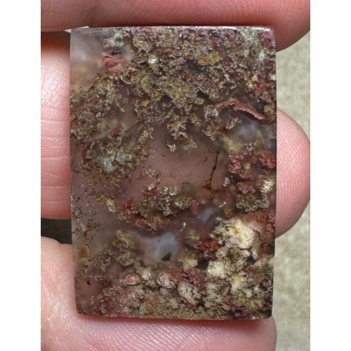 Rectangle 28x19mm Scenic Java Moss Agate Cabochon 02