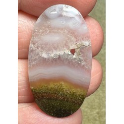 Oval 34x19mm Scenic Java Moss Agate Cabochon 04