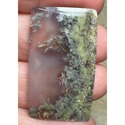 Rectangle 40x23mm Scenic Java Moss Agate Cabochon 07