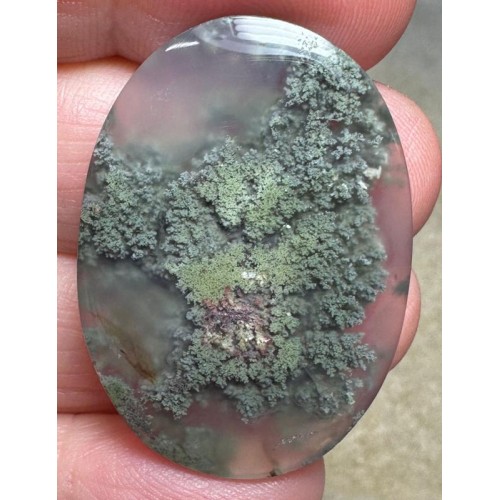 Oval 36x25mm Scenic Java Moss Agate Cabochon 17