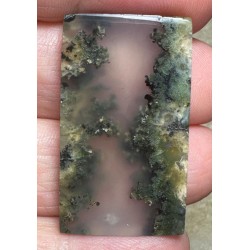 Rectangle 36x21mm Scenic Java Moss Agate Cabochon 22