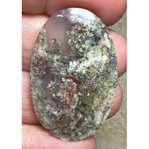 Oval 40x25mm Scenic Java Moss Agate Cabochon 24