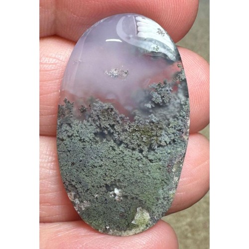 Oval 35x21mm Scenic Java Moss Agate Cabochon 30