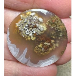 Round 31x31mm Ternate Agate Cabochon 20