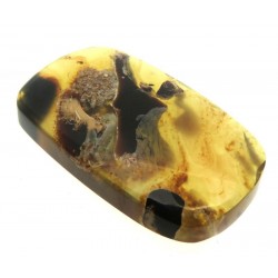 Rectangle 37x21mm Indonesian Amber Cabochon 06