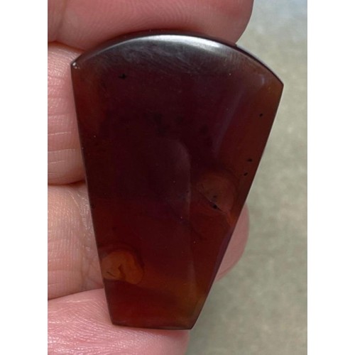 Freeform 37x25mm Indonesian Red Amber Cabochon 05