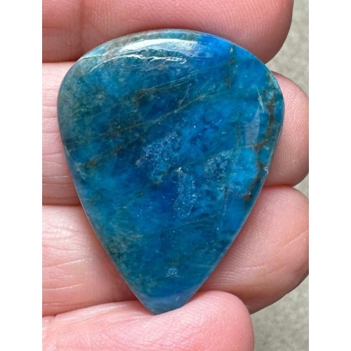 Teardrop 31x24mm Neon Apatite Cabochon 07