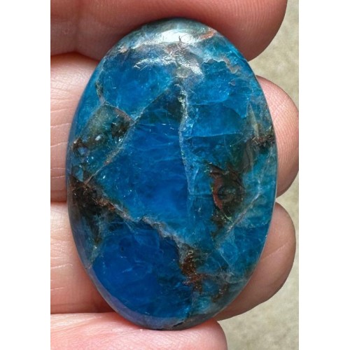 Oval 34x23mm Neon Apatite Cabochon 23