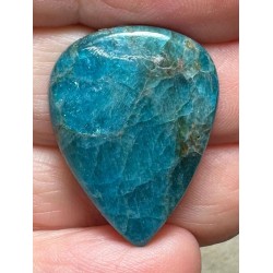 Teardrop 27x21mm Neon Apatite Cabochon 29