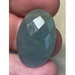 Oval 26x17mm Faceted Aquamarine Cabochon 29
