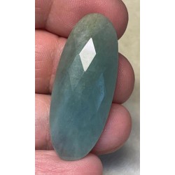 Oval 41x16mm Faceted Aquamarine Cabochon 32