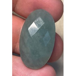 Oval 28x16mm Faceted Aquamarine Cabochon 35