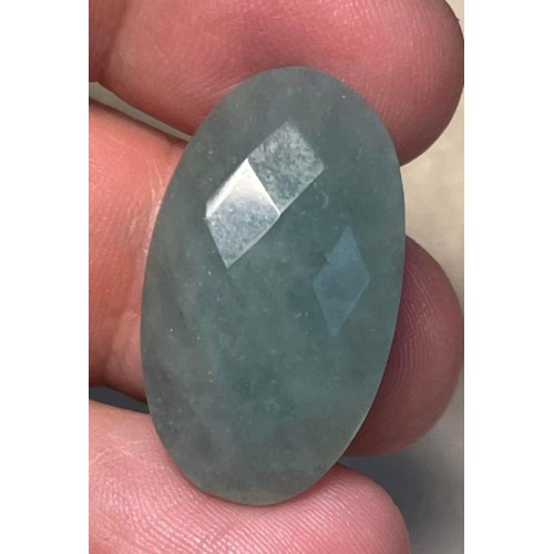 Oval 28x16mm Faceted Aquamarine Cabochon 35