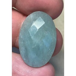 Oval 27x18mm Faceted Aquamarine Cabochon 36