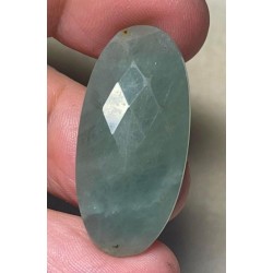 Oval 35x16mm Faceted Aquamarine Cabochon 50