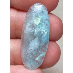Oval 34x14mm Blue Green Chalcedony Cabochon 26