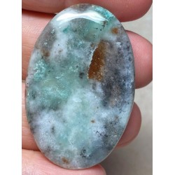 Oval 45x30mm Blue Green Chalcedony Cabochon 31