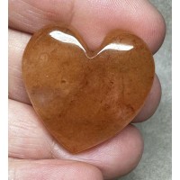 Heart 30x30mm Peach Aventurine Cabochon 03