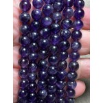 15 inch 8mm Round Amethyst Bead String