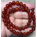 15 inch 8mm Round Carnelian Bead String