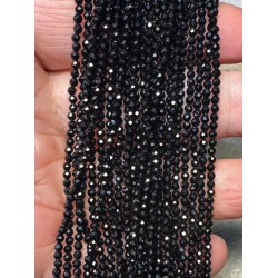13 inch 2mm Round Faceted Spinel Bead String