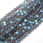 14 inch 8mm Round Blue Synthetic Moonstone Bead String