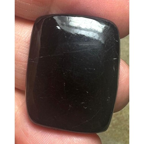 Rectangle 29x23mm Black Tourmaline Cabochon 32