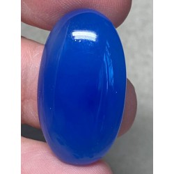 Oval 37x20mm Blue Chalcedony Cabochon 12