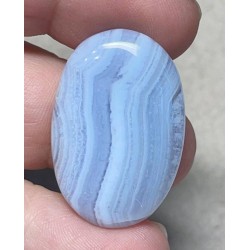 Oval 32x21mm Blue Lace Agate Cabochon 02