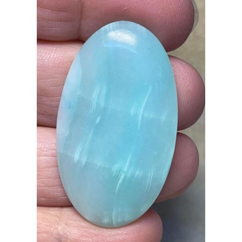 Oval 43x25mm Caribbean Blue Calcite Cabochon 10